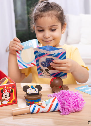 Melissa & Doug Disney Snacks & Popcorn Wooden Play Food Set – 24 Pieces | Mickey Mouse, Minnie, Wooden Toy for Boys and for Girls 3+ - FSC Certified