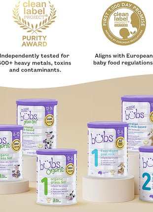 Bubs Goat Milk Infant Formula Stage 1, Infants 0-6 months, Made with Fresh Goat Milk, 14.1 oz