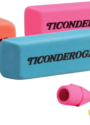 Ticonderoga Dixon Office & School Eraser Combination Set, 15 Eraser Multi-Pack, Multicolored (38931)