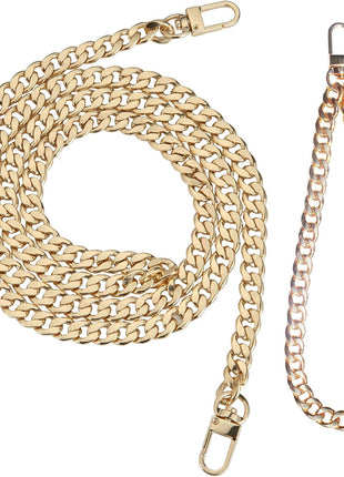 Purse Chain Strap Crossbody Bag Chains Strap Handbag Chain Replacement Leather Chain Straps 47.2 inch
