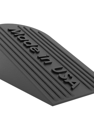 Large Big Rubber Door Stopper Made In USA - Door Stop Wedge for Carpet, Tile, Concrete Floor, Tall Door Stoppers for Bottom of Door - Heavy Duty for Commercial & Home - 6.5 x 2.75 x 1.9 Inches - Black