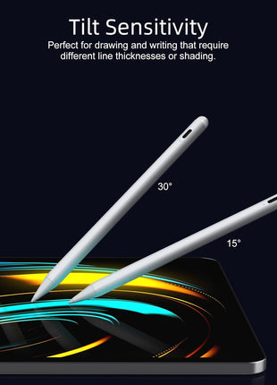 Stylus Pen for iPad 6th-11th Generation-2X Fast Charge Active Pencil Compatible with 2018-2025 Apple iPad Pro 11 inch/12.9 inch/M4, iPad Air 3/4/5/M2/M3,iPad mini 5/6 Gen-White