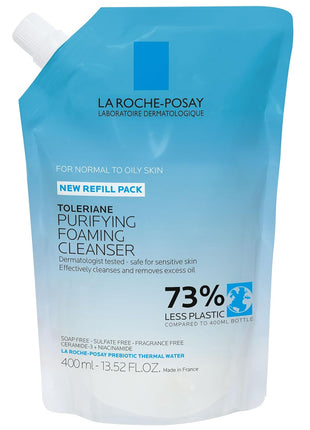 La Roche-Posay Toleriane Purifying Foaming Facial Cleanser, Oil Free Face Wash for Oily Skin and for Sensitive Skin with Niacinamide, Pore Cleanser Won't Dry Out Skin, Unscented
