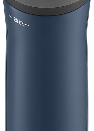 Contigo Cortland Chill 2.0 Blueberry Stainless Steel Water Bottle Vacuum-Insulated Spill-Proof Lid 24oz Ideal for Hot or Cold Drinks Interchangeable Lid Perfect for Kids & Adults