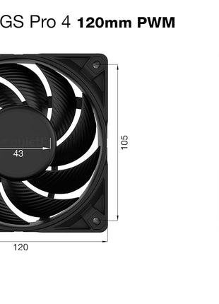 be quiet! Silent Wings Pro 4 120mm PWM 3000 RPM Premium Low Noise Cooling Fan | 4-Pin | BL098