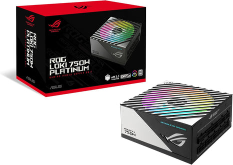 ASUS ROG Loki SFX-L 750W Platinum (Fully Modular Power Supply, 80+ Platinum, Lambda A Certified, 120mm PWM ARGB Fan, Aura Sync, ATX 3.0 Compatible, PCIe 5.0 Ready, 10 Year Warranty)