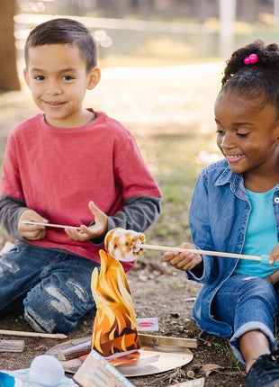 Melissa & Doug Let's Explore Campfire S'mores Set with Toy food & Kids Play Kitchen Accessories, Preschool Learning Toys for Girls & Boys 3+