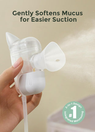 Momcozy BreezyClear ProTM Nasal Aspirator for Baby, Hospital-Grade 75 kPa Nose Sucker with 9 Adjustable Suction Levels, Electric Nose Cleaner for Toddler, Light & Music Soothing