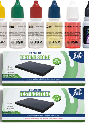 Gold Silver Jewelry Tester Appraisal Kit 10K 14K 18K 22K 24K Test Precious Metals 999 925 Scrap
