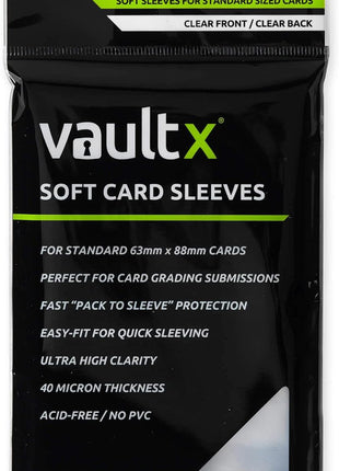 Vault X Trading Card Penny Sleeves, Soft, High Clarity, Collectible Card Games, TCG (200 Pack)