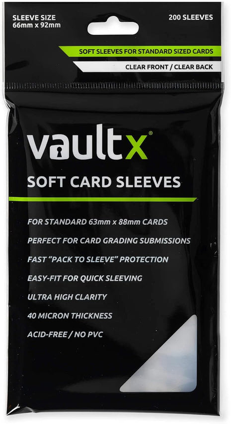 Vault X Trading Card Penny Sleeves, Soft, High Clarity, Collectible Card Games, TCG (200 Pack)
