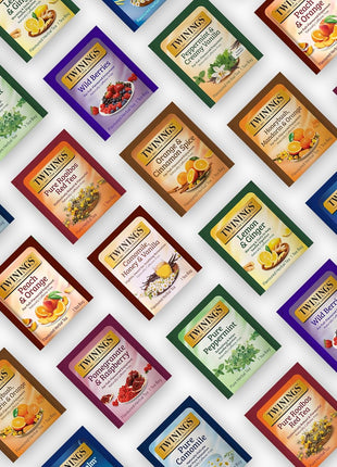 Twinings 48 Tea Bags Herbal Variety Pack – 12 Herbal Flavors with 20 Honey Sticks, Perfect Tea Gift Set for Any Occasion