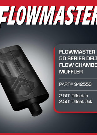 Flowmaster 50 Series Delta Flow? Muffler ??2.50 inch Offset In/Offset Out