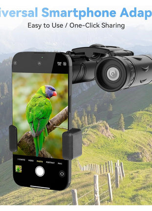 300x25 Binoculars for Adults and Kids, High Powered Mini Pocket Binoculars with Phone Adapter, Waterproof Compact Telescope for Bird Watching, Hunting, Concert, Theater, Opera, Traveling, Sightseeing