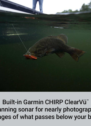 Garmin 010-01872-00 STRIKER 5CV with Transducer, 5 inch GPS Fishfinder, CHIRP Traditional And ClearVu Scanning Sonar Transducer, Built In Quickdraw Contours Mapping Software