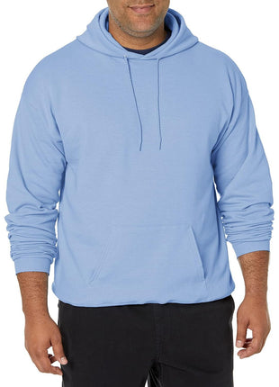 Hanes Men's Pullover EcoSmart Hooded Sweatshirt, Black, Large