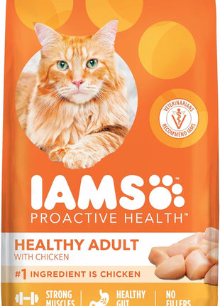 IAMS Proactive Health Dry Cat Food, Healthy Cat Food Dry Recipe for Adults, with Chicken 22 lb. Bag