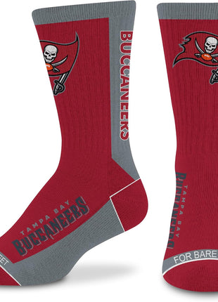 For Bare Feet NFL Unisex Kids Nfl Mvp Crew Sock Youth