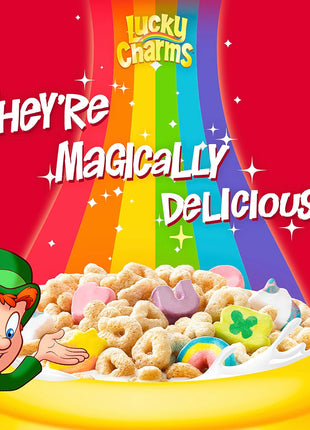 Lucky Charms Gluten Free Cereal with Marshmallows, Kids Breakfast Cereal, Made with Whole Grain, Giant Size, 26.1 oz