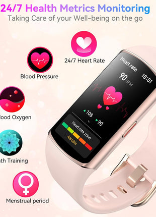 Smart Watch Fitness Tracker with 24/7 Heart Rate, Blood Oxygen Blood Pressure Monitor Sleep Tracker 120 Sports Modes Activity Trackers Step Calorie Counter IP68 Waterproof for Andriod iPhone Women Men