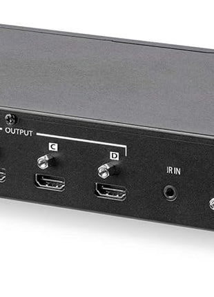 StarTech.com 4x4 HDMI Matrix Switch with Audio and Ethernet Control - 4K 60Hz Video - Rack Mount HDMI 2.0 Splitter with Remote, TAA (VS424HD4K60)