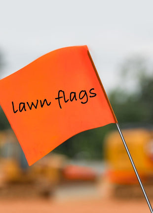 Zozen 50Pack Fluorescent Orange Marking Flags, Writable/15x4x5 Inch, Yard Flags for Lawn & Irrigation & Landscape & Sprinkler & Survey & Dog Training.