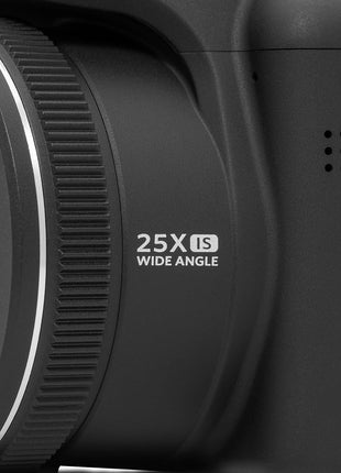 Kodak PIXPRO AZ255-BK 16MP Digital Camera 25X Optical Zoom 24mm Wide Angle Lens Optical Image Stabilization 1080P Full HD Video 3 inch LCD Vlogging Camera (Black)