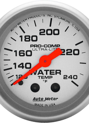 AUTO METER 4333 Ultra-Lite Mechanical Water Temperature Gauge