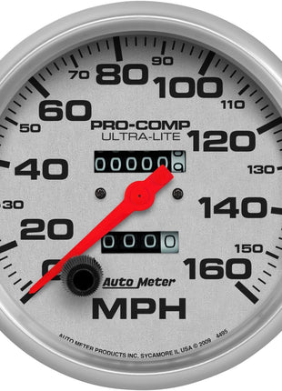 Auto Meter 4495 Ultra-Lite In-Dash Mechanical Speedometer 5.000 in.