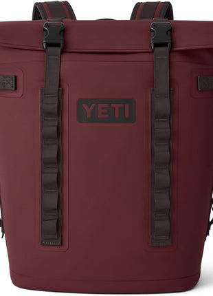 YETI Hopper M20 Backpack Soft Sided Cooler with MagShield Access, Wild Vine Red