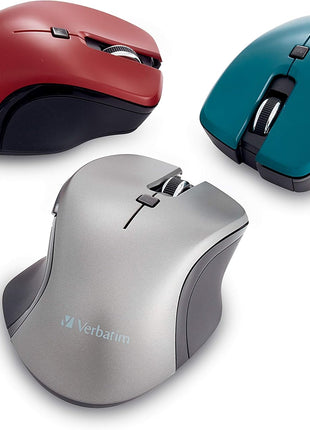 Verbatim USB-C Wireless Blue LED Mouse, Teal, 2.4GHz