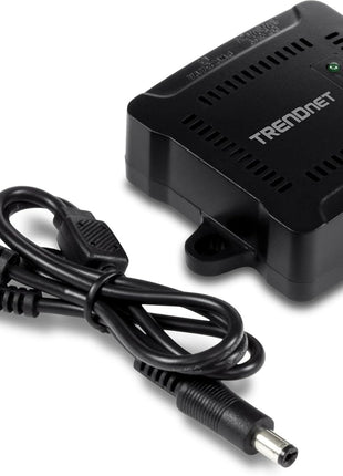 TRENDnet Gigabit PoE Splitter, TPE-104GS, 802.3af, NDAA Compliant, Power a Non-PoE Device up to 100m (328 ft), 5/9/12V DC Power Output, 5 to 5/3.5mm Jumper Cables Included, Black
