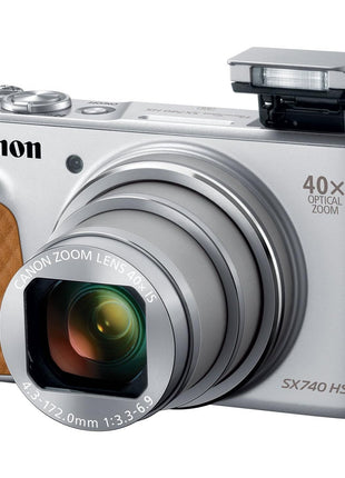 Canon PowerShot SX740 HS, Point and Shoot Digital Camera, Optical Zoom, 4K Video, Silver | 4K Video, Optical Zoom, Powered by a 20.3MP High-Sensitivity CMOS sensor