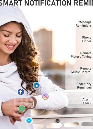 Fitness Tracker with 24/7Heart Rate, Blood Pressure, Sleep Tracking, Calorie, Activity Tracker with 1.1inch AMOLED Color Screen, Waterproof Step Tracker for Android iPhones Women Men