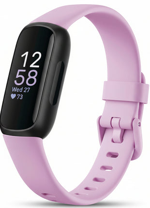 Fitbit Inspire 3 Health & Fitness Tracker with Stress Management, Workout Intensity, Sleep Tracking, 24/7 Heart Rate - 3-Month Google Health Premium Membership Included - Lilac Bliss/Black