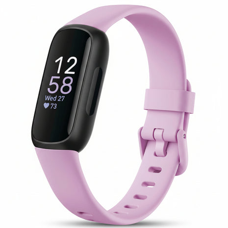 Fitbit Inspire 3 Health & Fitness Tracker with Stress Management, Workout Intensity, Sleep Tracking, 24/7 Heart Rate - 3-Month Google Health Premium Membership Included - Lilac Bliss/Black