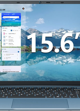 Win 11 Laptops Computer, 15.6 Inch Laptop with Celeron N4000 Processor, 4GB RAM 128GB SSD, BT5.0, Standard HDMI, Webcam, Wi-Fi 5, 7000mah Battery, Type-C, 180° Viewing, USB3.2(Gray)