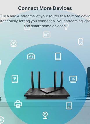 TP-Link Dual-Band AX3000 Wi-Fi 6 Router Archer AX55 | Wireless Gigabit Internet Router for Home | EasyMesh Compatible | VPN Clients & Server | HomeShield, OFDMA, MU-MIMO | USB 3.0 | Secure by Design