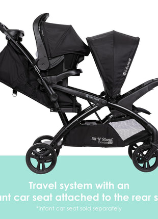 Baby Trend Sit N' Stand® Double 2.0 Stroller, Madrid Black
