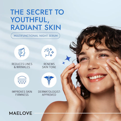 MAELOVE Moonlight Advanced Retinal Super Serum, 10x Stronger than Regular Retinol, for Softening Lines and Wrinkles, Reducing Dark Spots, Improving Skin Firmness, Vegan, Cruelty-Free, 1.0 fl oz