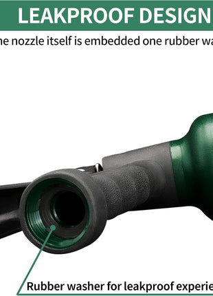 AUTOMAN-Garden-Hose-Nozzle, ABS Water Spray Nozzle with 7 Adjustable Watering Patterns, Slip Resistant for Watering Plants, Lawn& Garden, Washing Cars, Cleaning, Showering Pets & Outdoor Fun.