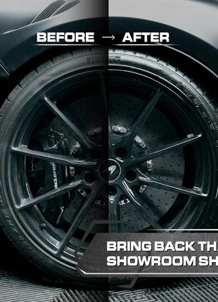 Blackline Car Care - Blackout Trim & Tire Dressing - Best Tire Shine No Sling Formula - Water Based Protection for Car Tires & Trim - Safe for Cars, Trucks, SUVs & More - 16 fl oz
