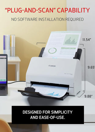 Canon imageFORMULA R30 - Office Document Scanner, Auto Document Feeder, Duplex Scanning, Plug-and-Scan Capability, No Software Installation Required