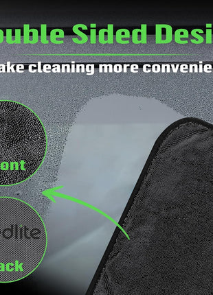 Deedlite Bath Wipes Shower Cleaning Cloths, Premium Car Drying Towel | Ultra Absorbent Twisted-Loop Design| Microfiber Towel for Car, Shower Cabin, Household