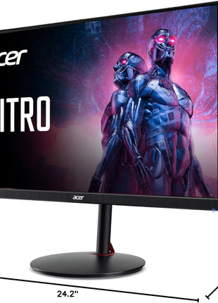 Acer Nitro 27 inch WQHD 2560 x 1440 PC Gaming IPS Monitor | AMD FreeSync Premium Up to 180Hz Refresh 0.5ms DCI-P3 95% 1 Display Port 1.2 & 2 HDMI 2.0 XV271U M3bmiiprx,Black