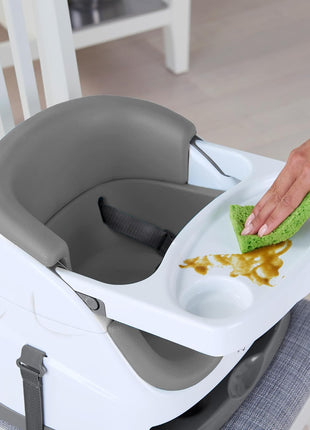 Ingenuity Baby Base 2-in-1 Booster Feeding and Floor Seat with Self-Storing Tray - Slate