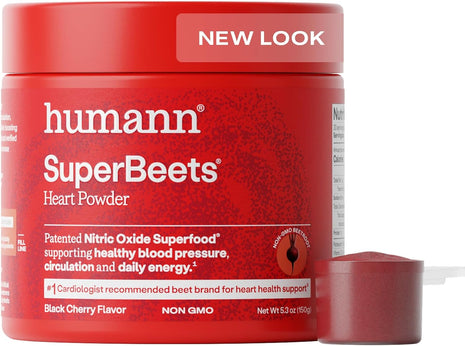 HumanN SuperBeets Black Cherry Heart Powder & N.O. Indicator Test Strips