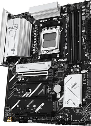 ASUS B650E MAX Gaming WiFi AMD B650 ATX Motherboard, DDR5, PCIe 5.0 Ready, 3X M.2 Slots, Wi-Fi 6E, Realtek 2.5Gb Ethernet, DisplayPort, HDMITM, USB 10Gbps Type-A & Type-C®, BIOS FlashbackTM, Aura Sync