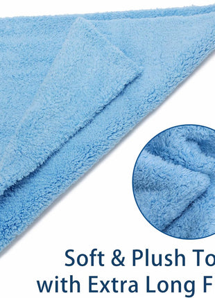 CARCAREZ Microfiber Towels for Cars, Car Drying Wash Detailing Buffing Polishing Towel with Plush Edgeless Microfiber Cloth, 450 GSM 16x16 in. Pack of 6