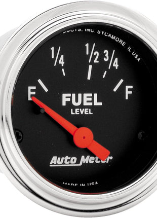 Auto Meter 2515 Traditional Chrome Electric Fuel Level Gauge